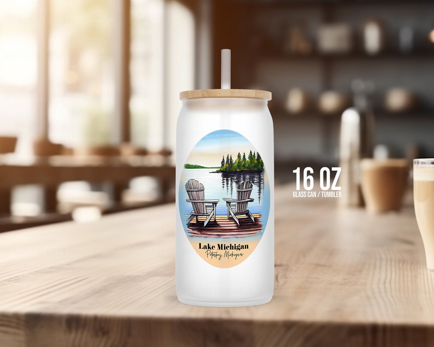 Personalized "The Best Days Are Spent By The Lake" - Frosted Glass Tumbler