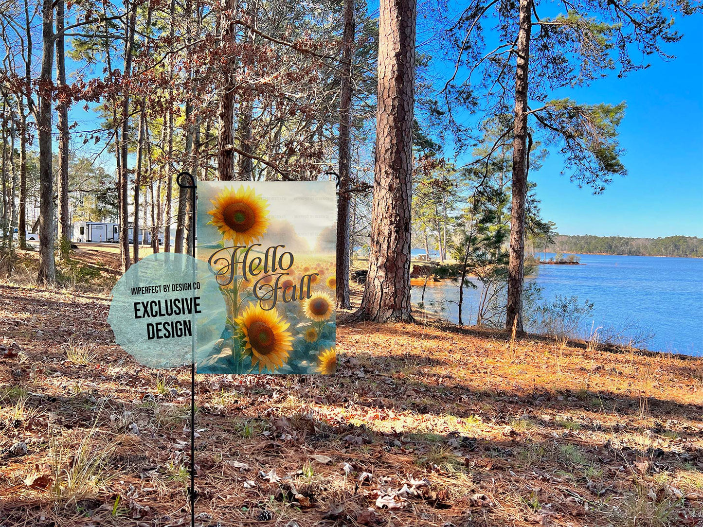"Hello Fall" Sunflowers - Garden Flag