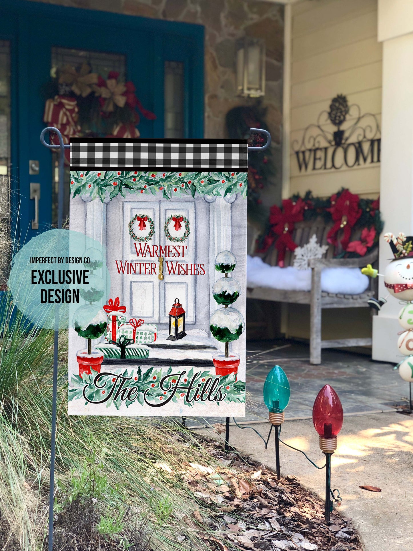 Personalized Warm Winter Wishes - Garden Flag