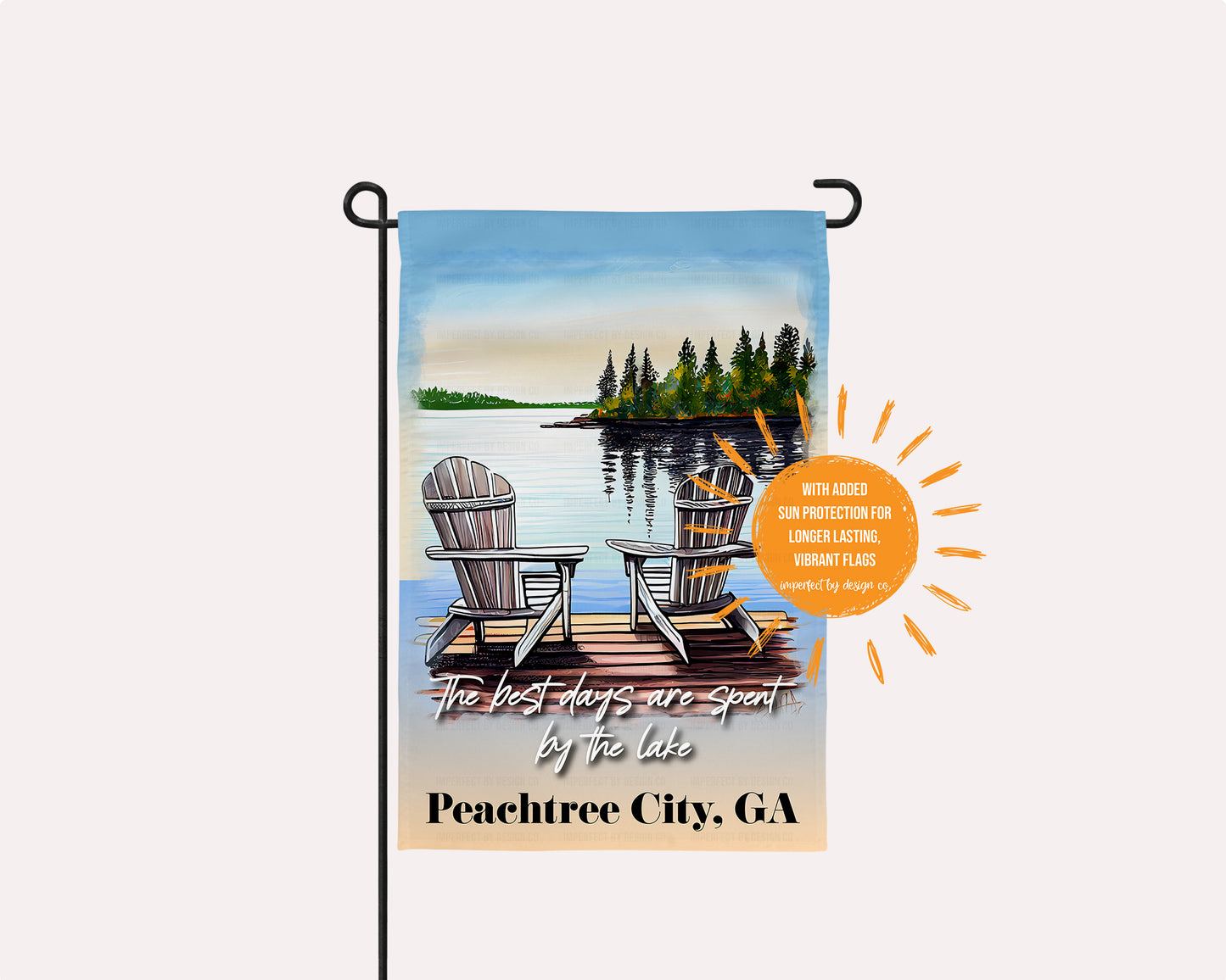 Peachtree City "The best days are spent by the lake" City & State - Garden Flag