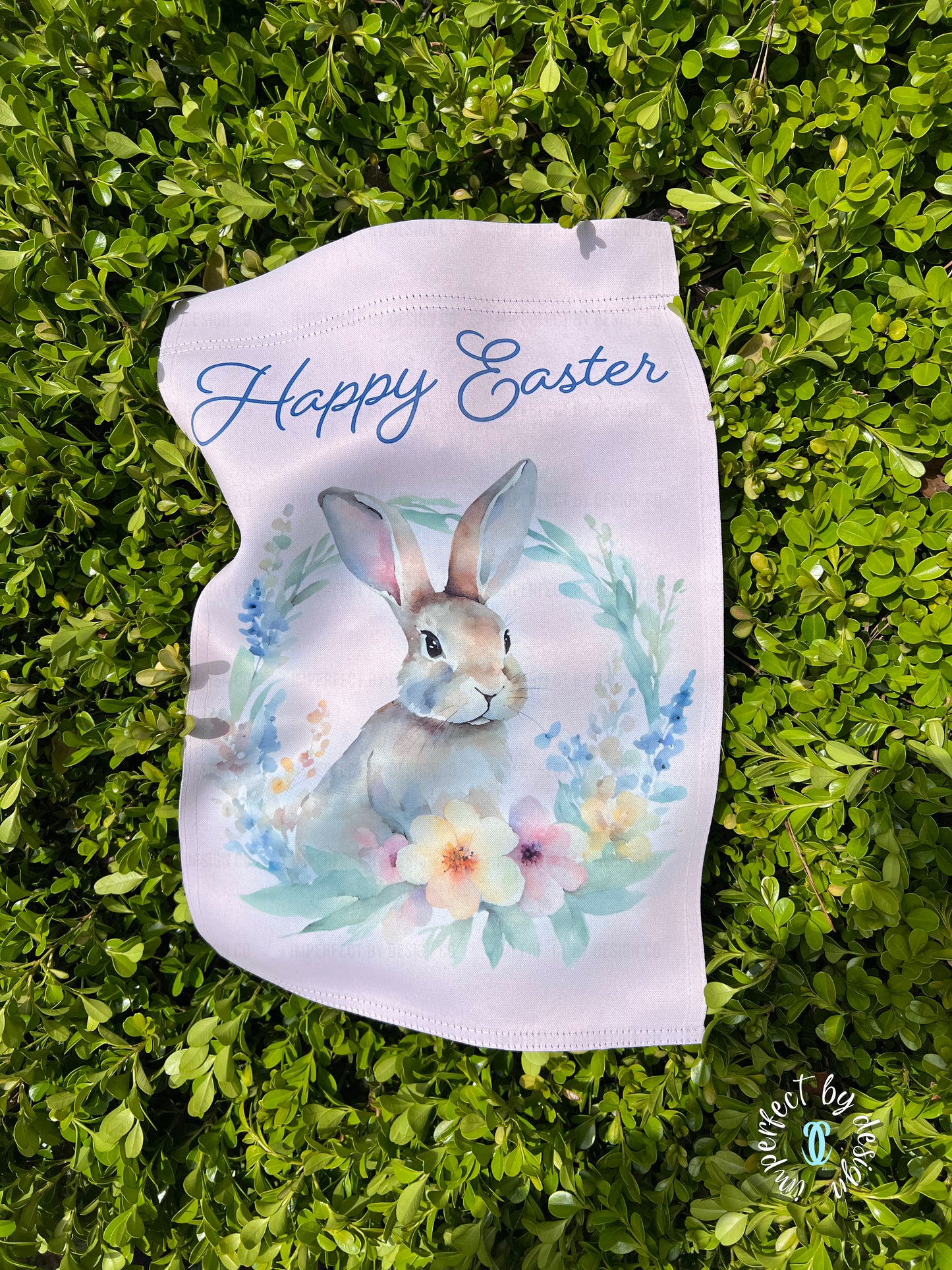 Personalized Happy Easter - Bunny in Wreath