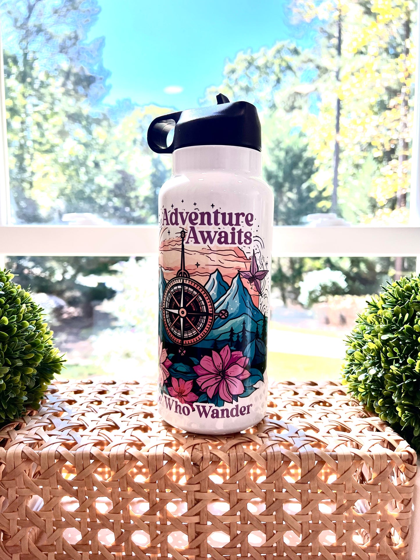 Adventure Awaits 32oz Sports Hydro Water Bottle Wilderness Wanderlust Colelction