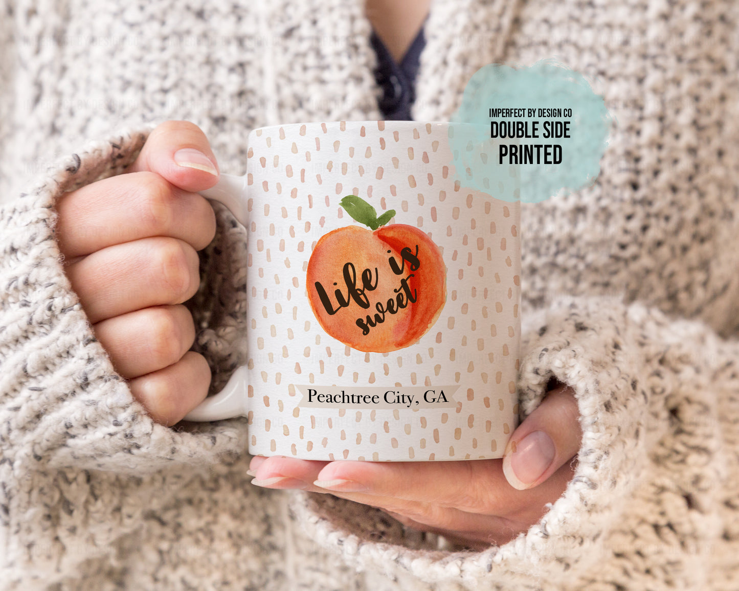 Peachtree City Life Is Sweet Coffee with Peaches - 11oz & 15oz Coffee Mug