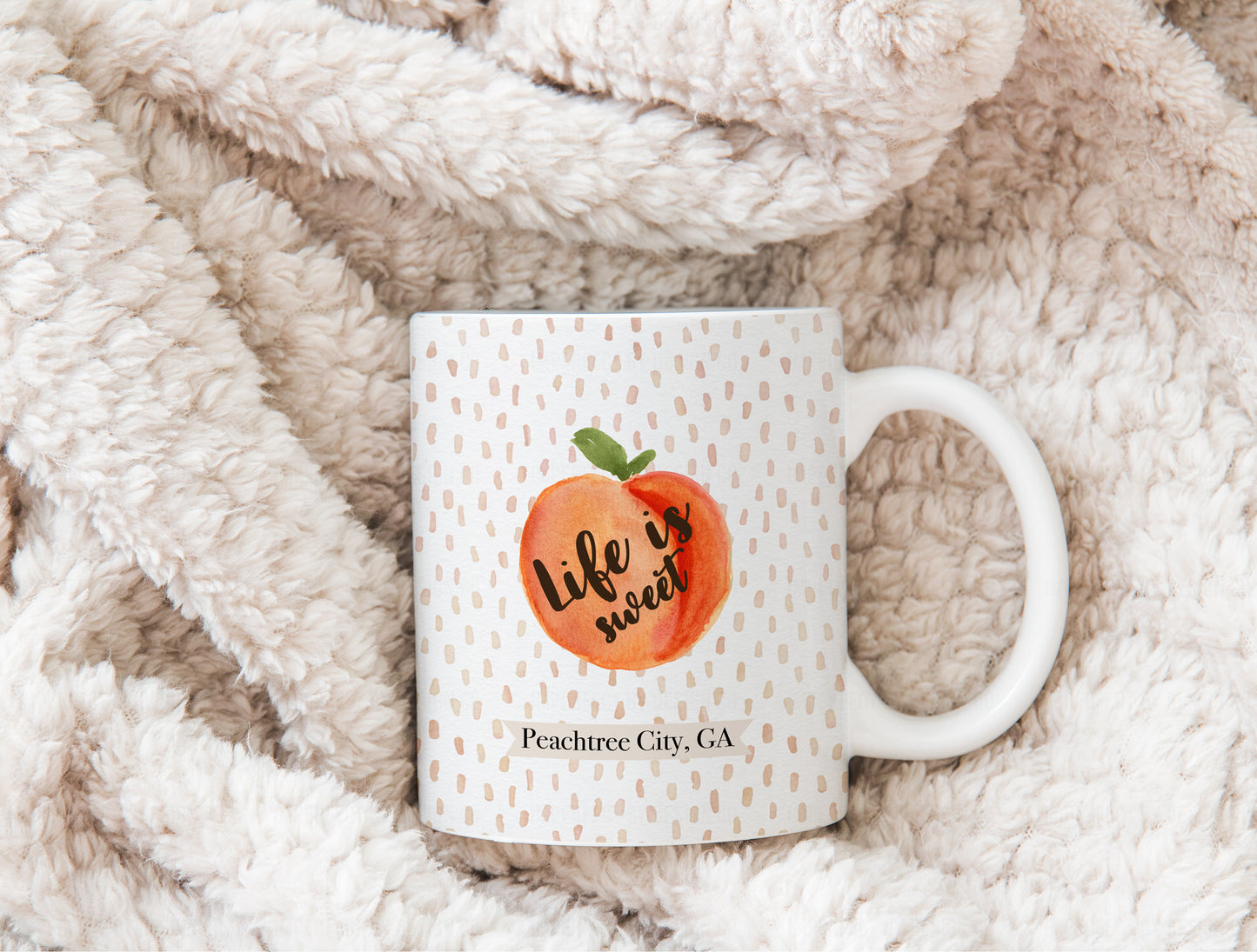 Peachtree City Life Is Sweet Coffee with Peaches - 11oz & 15oz Coffee Mug