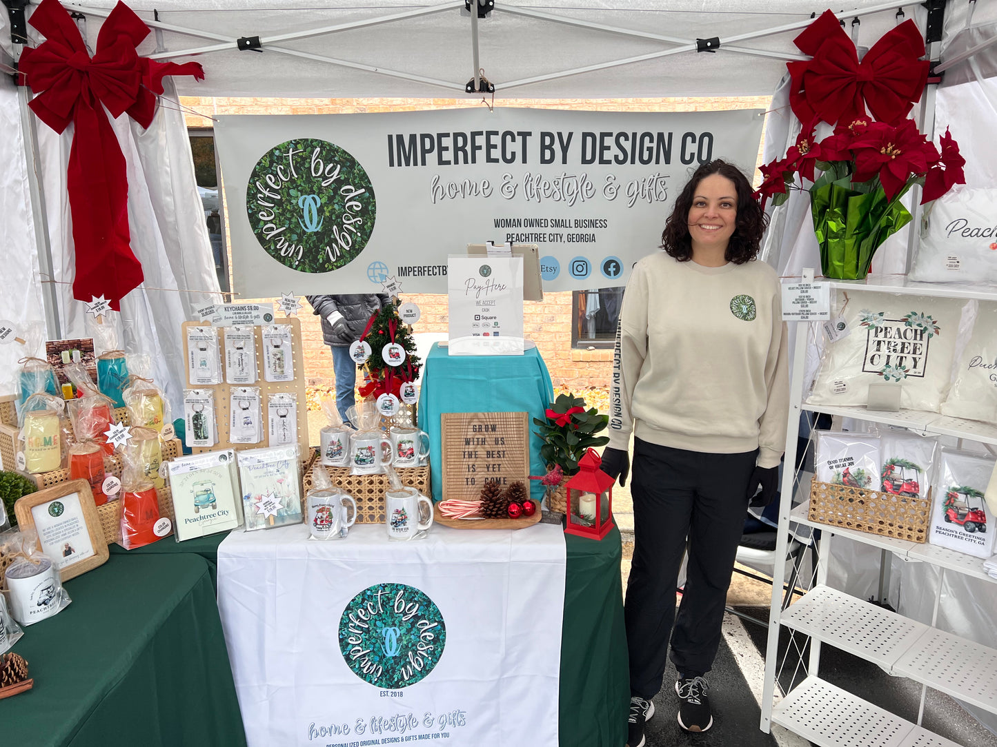 Personalized Red Golf Cart Ornament | Double-Sided | Customizable Text