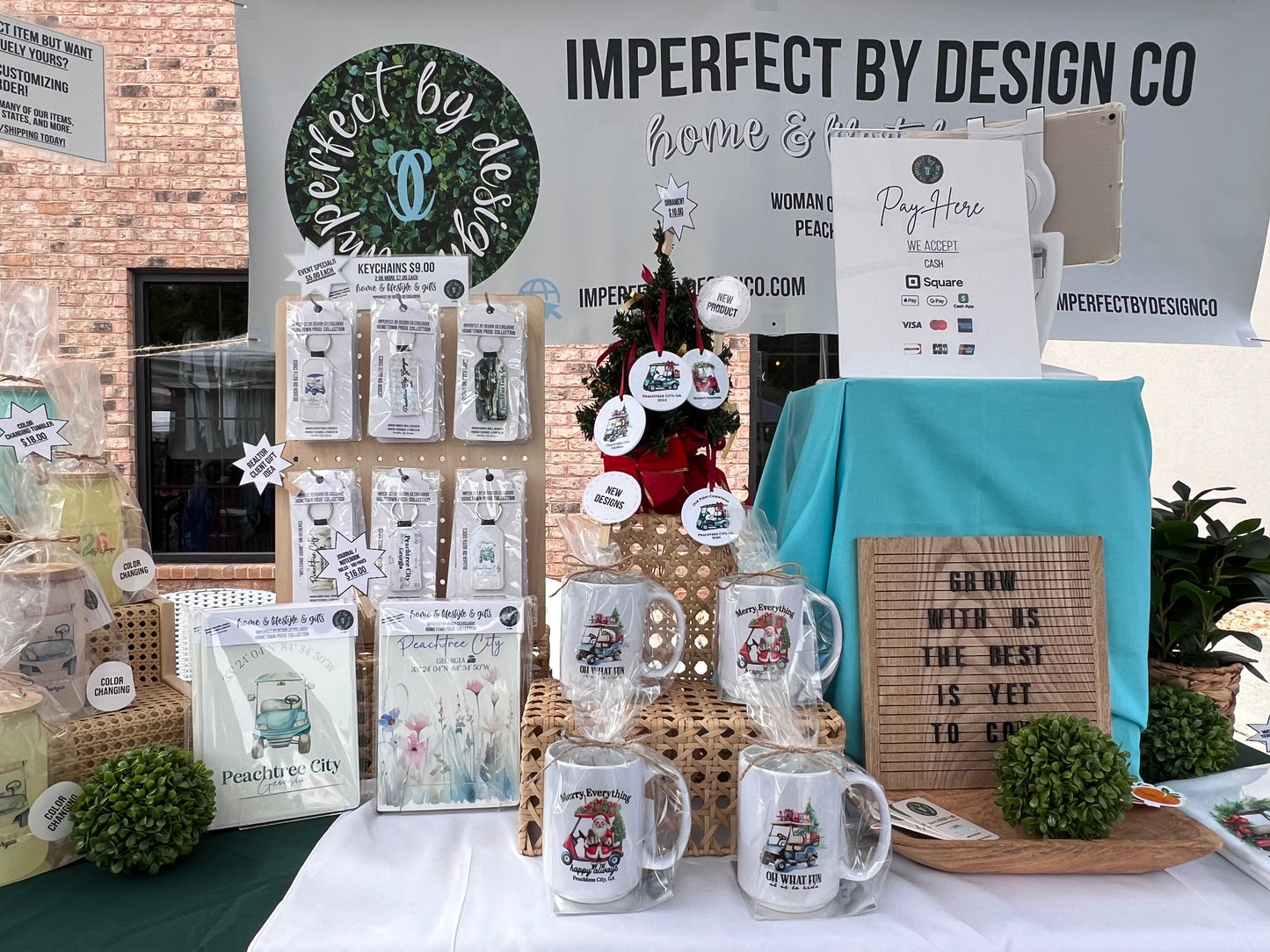 Personalized Red Golf Cart Ornament | Double-Sided | Customizable Text