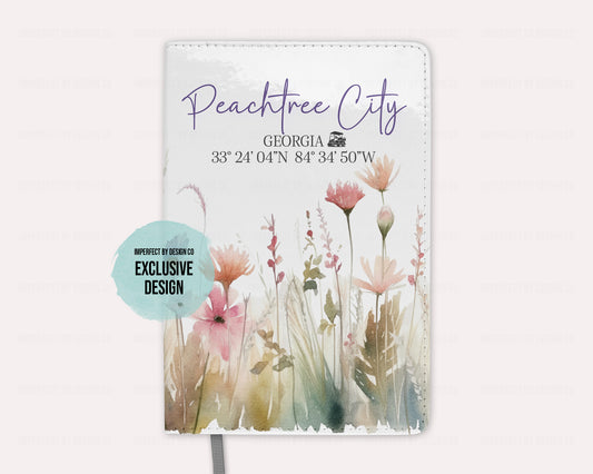 Peachtree City, Wildflowers With Golf Cart and Coordinates - Journal