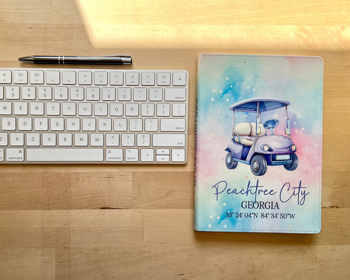 Peachtree City, Colorful, Golf Cart, Let Your Creativity Shine  - Journal