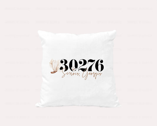 Personalized Magnolia Blossom, Zip Code - Velvet Pillow Cover
