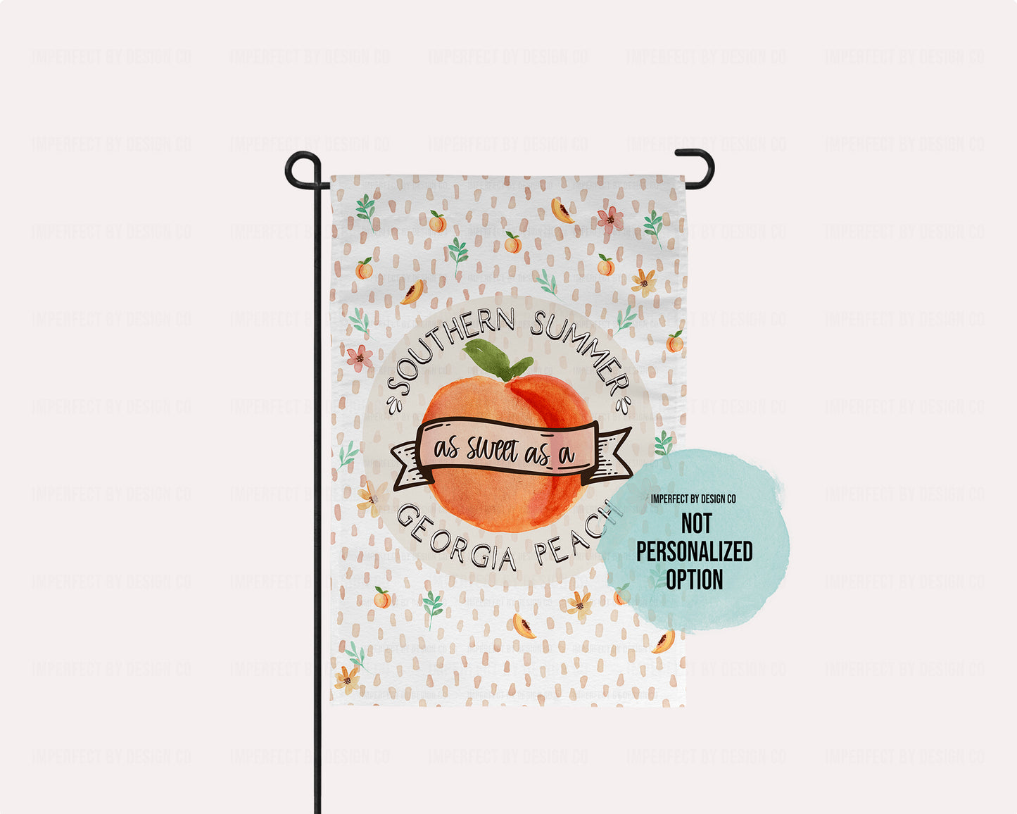 Personalized "Southern Summer as sweet as a Georgia Peach" - Garden Flag