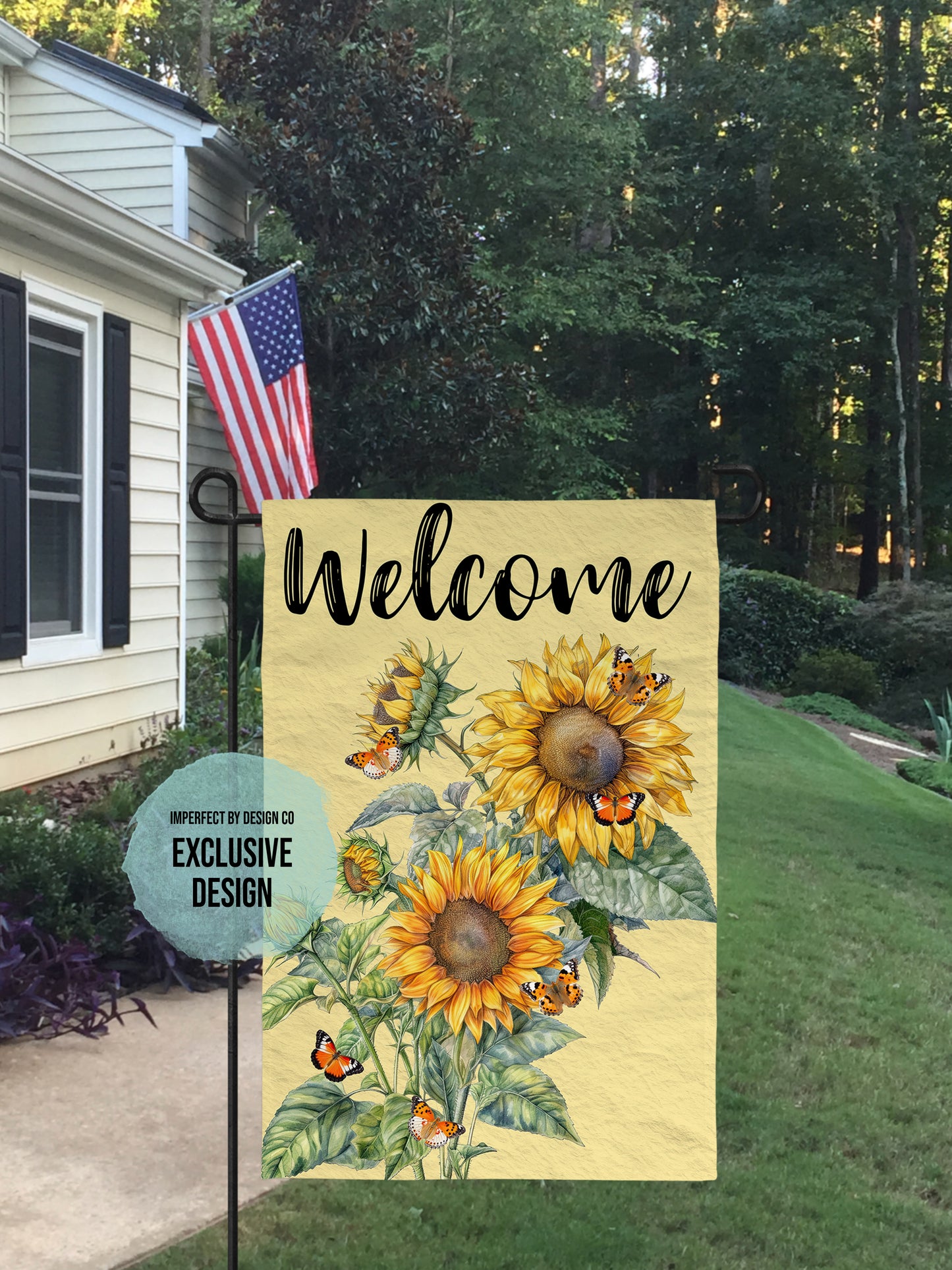"Welcome" Sunflowers - Garden Flag