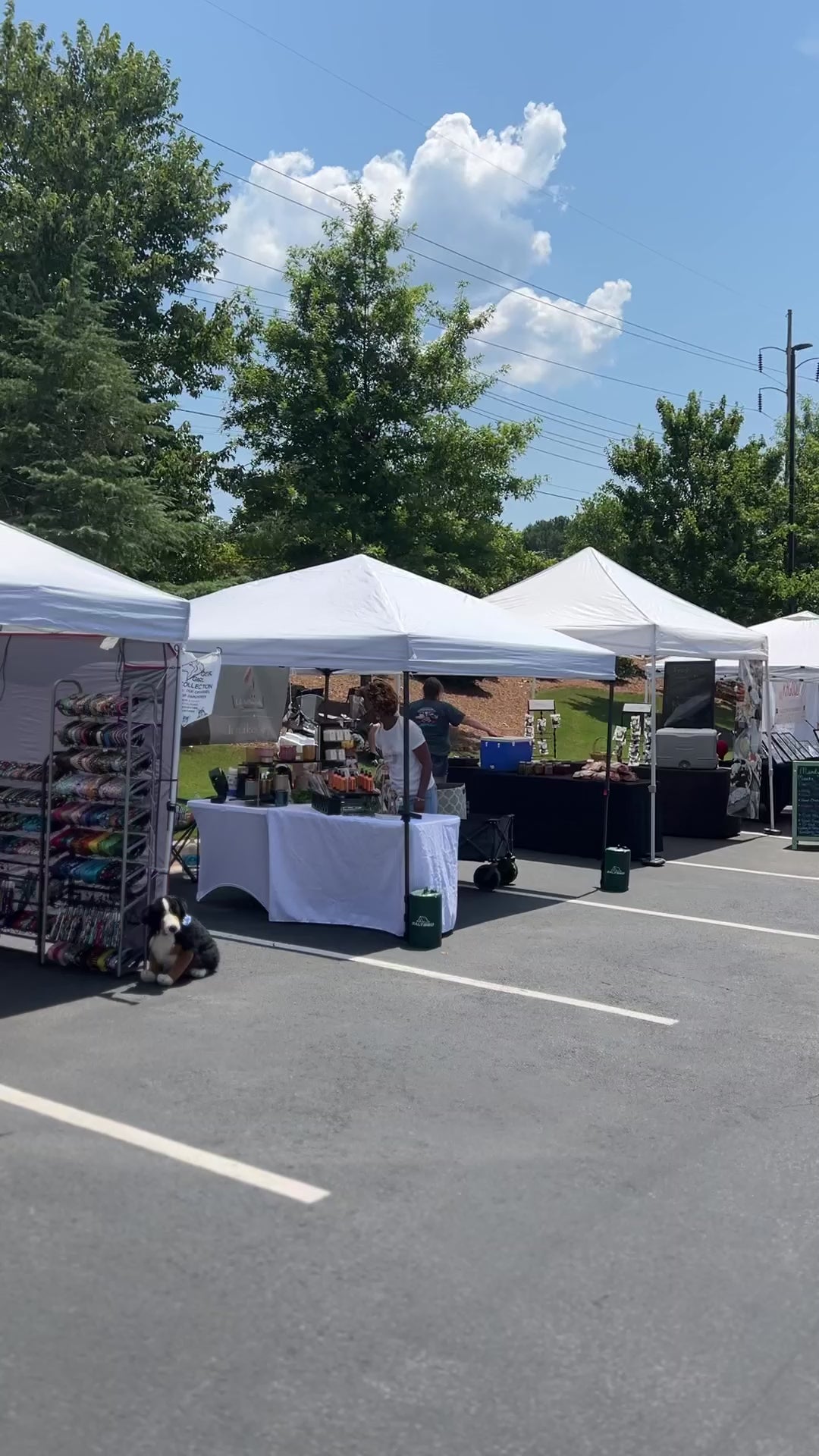 Vendor Market displaying imperfect by design co Flags and more at Line Creek Brewing Co Peachtree City GA
