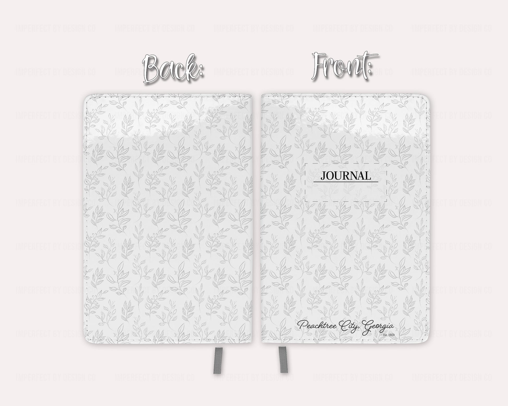 A beautiful notebook/journal with a Peachtree City Georgia design, perfect for taking notes or jotting down your thoughts. | imperfecrt by design co
